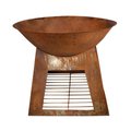 Gardencontrol Fire Bowl with Wood Storage, Rust Metal - Small GA2659145